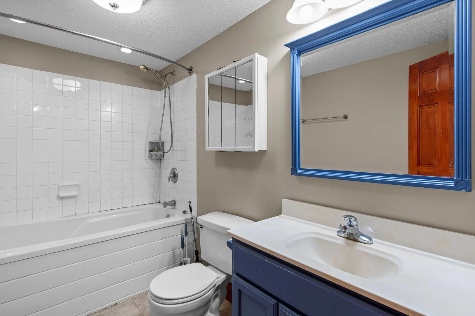 The main level includes a full bathroom.