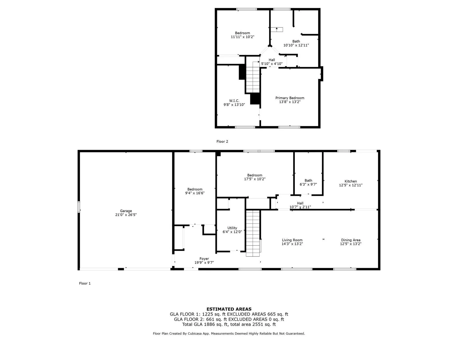 Combined Floor Plan with Measurements