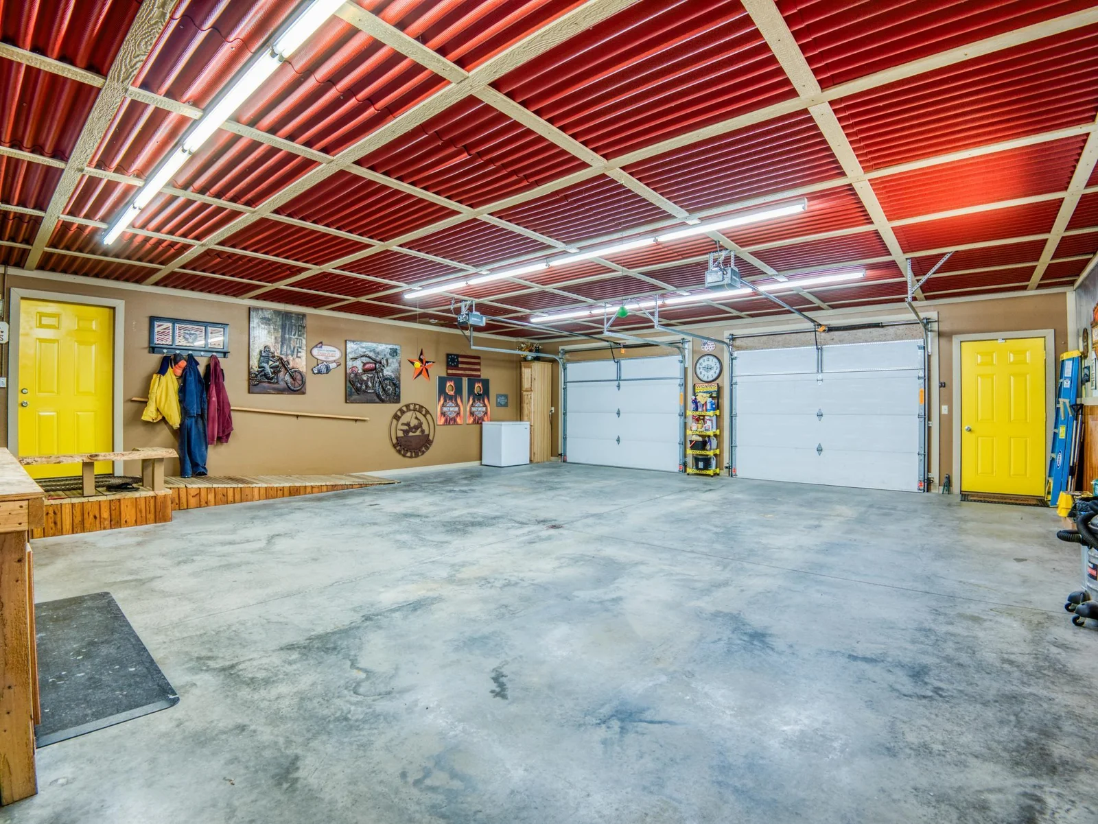 Double attached garage.