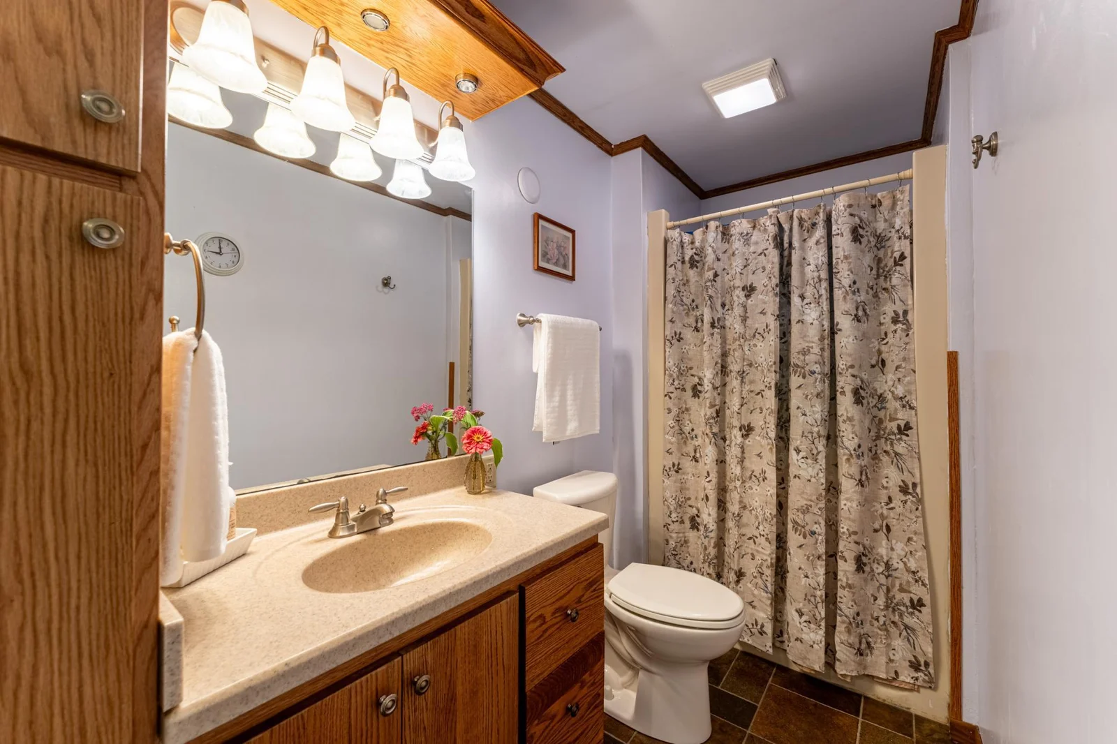 Main level bathroom dimensions are 14x4.5 ft.