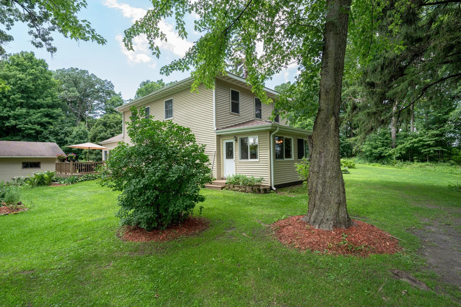 Cherished by the same family for 54 years, this farmhouse offers the charm of country living on a rare 15-acre setting just 10 minutes from Cannon Falls.