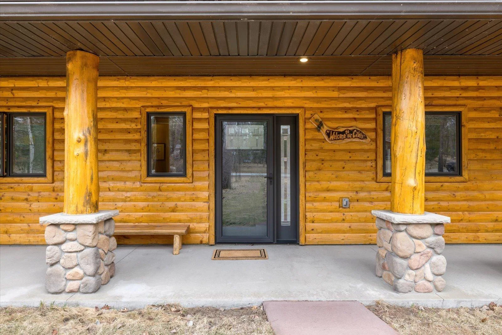 Welcome Home-Log & Stone Exterior
