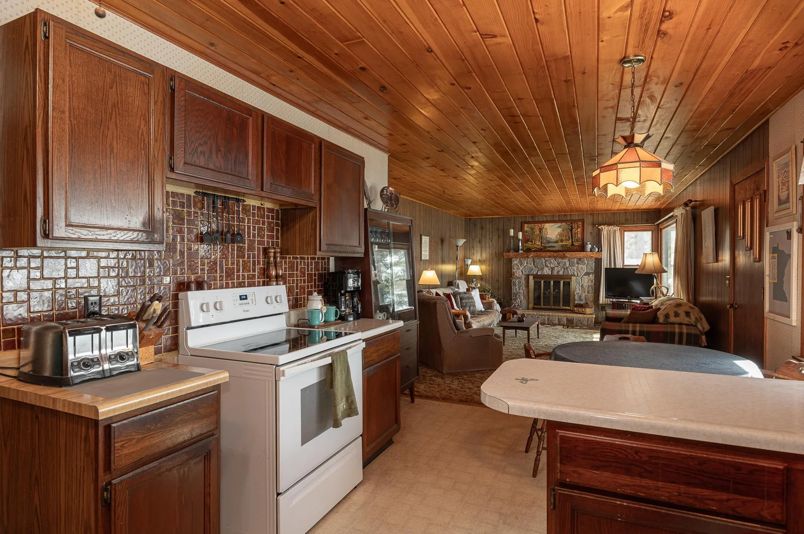 Open concept kitchen.