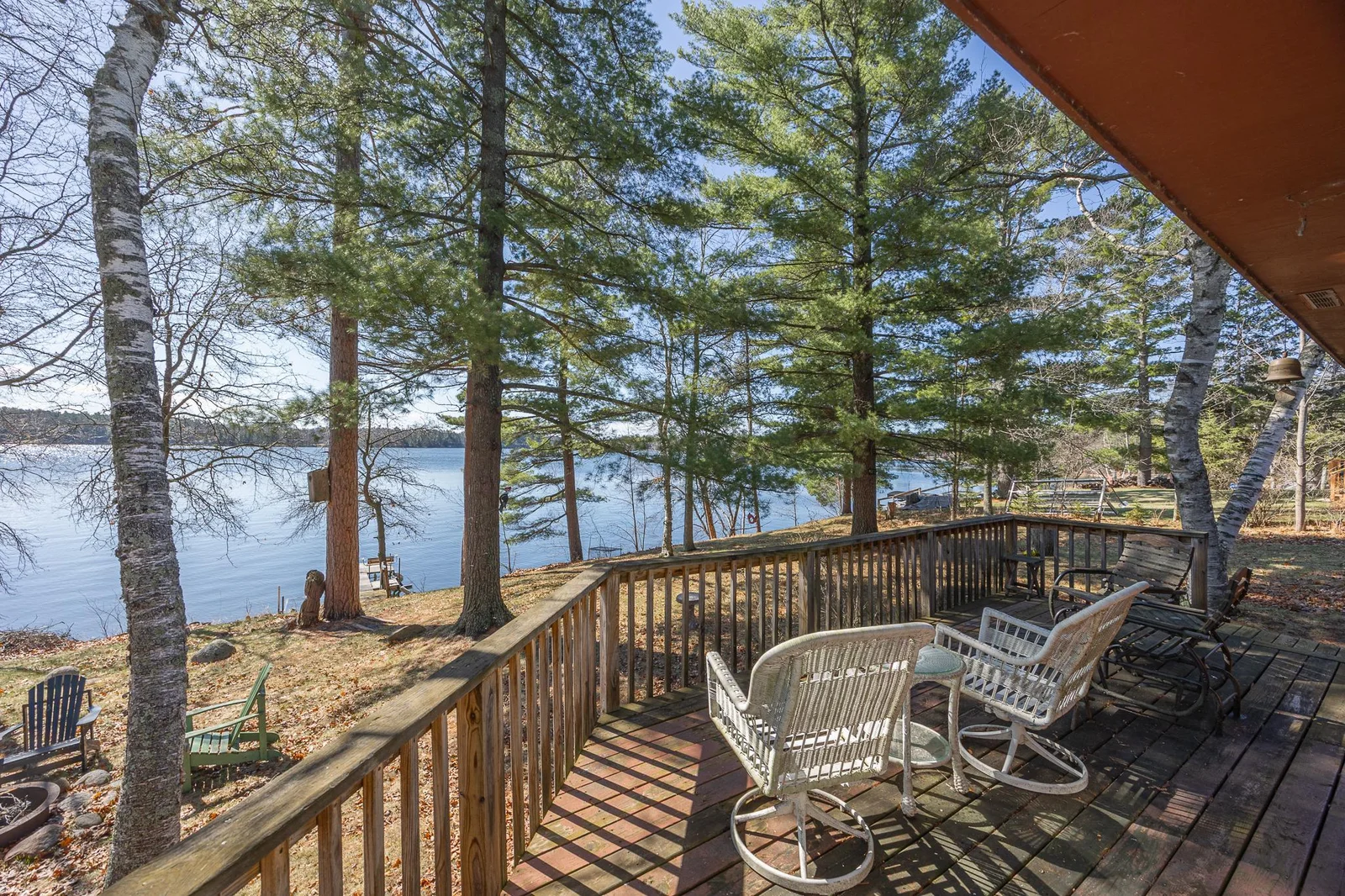Enjoy the views from the lakeside deck.