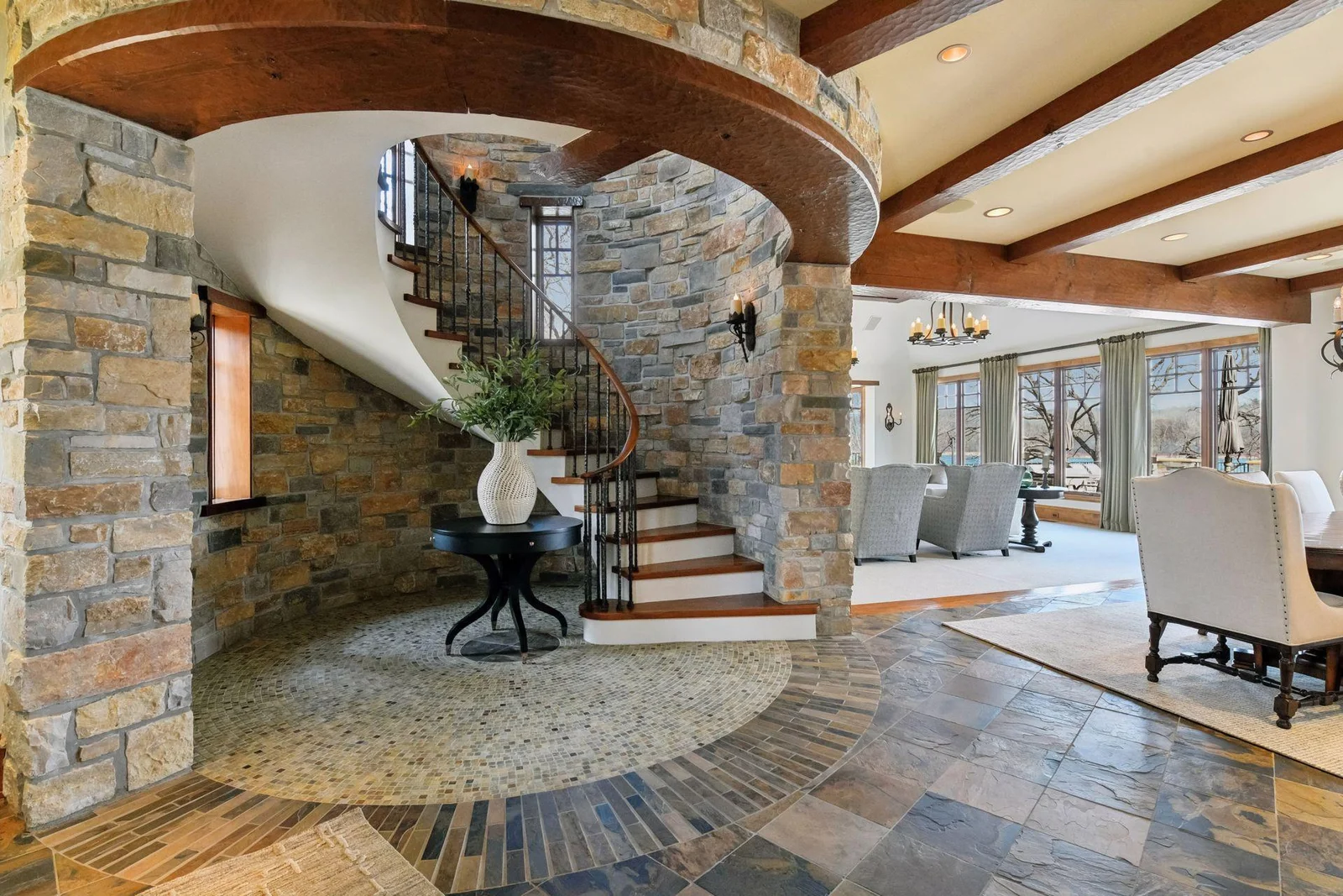 Stunning craftsmanship is apparent the moment you walk through the front door