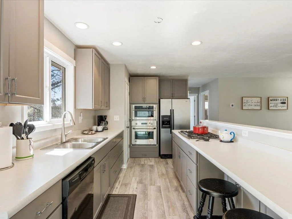 Full kitchen remodel with lake views