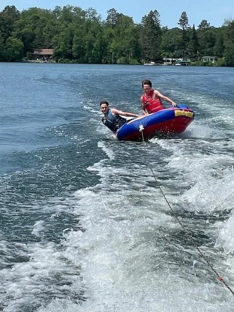 Tubing on the lake