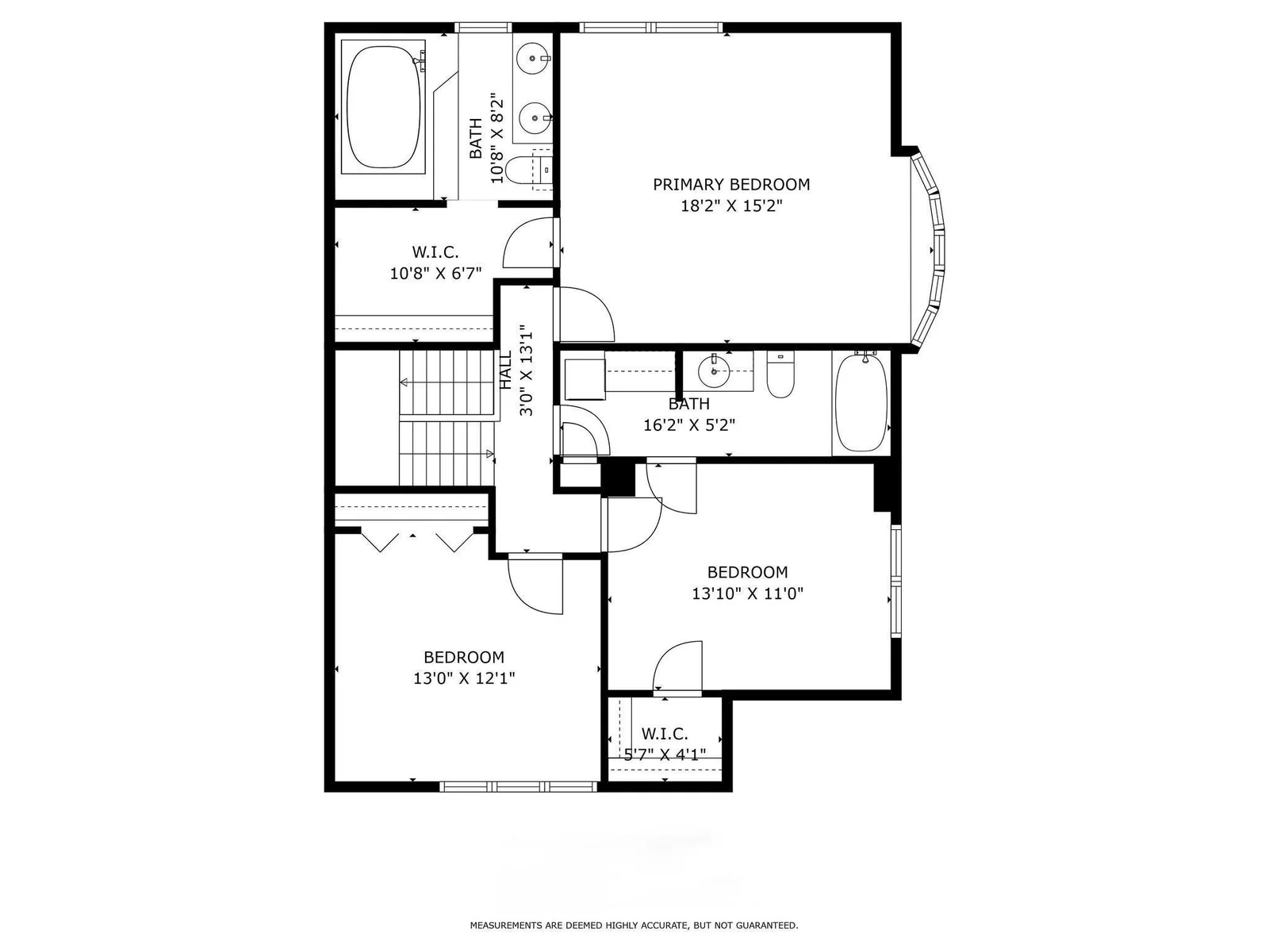 Upper level floor plan