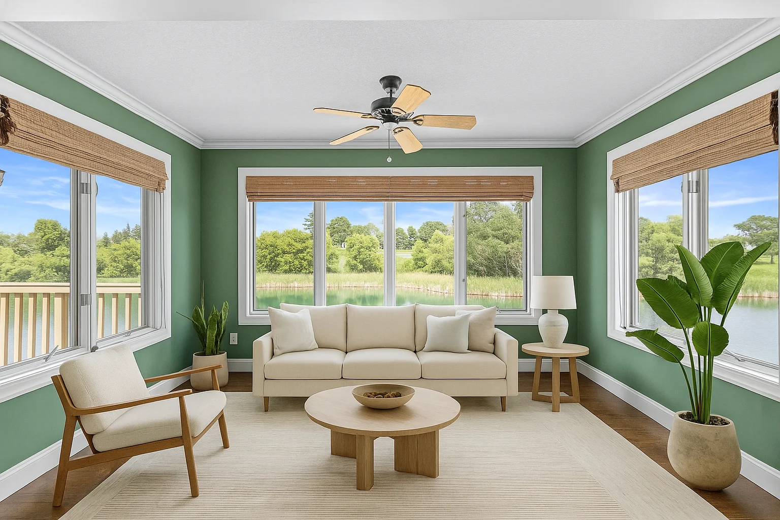 Sunroom - virtually staged