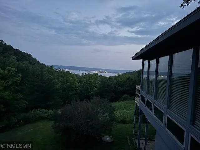 View of Lake City lights at dusk
