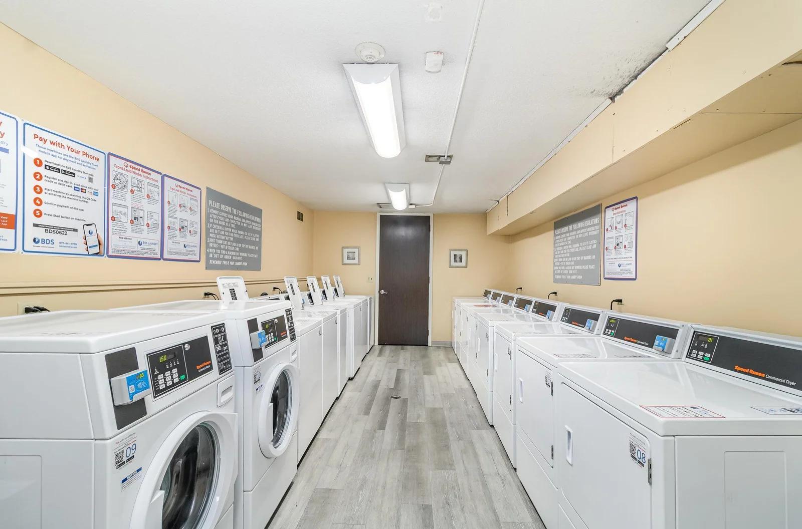 Laundry is located just a few doors away from the unit