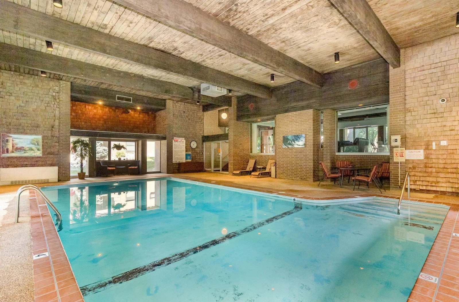Beautiful indoor pool and swimming area.