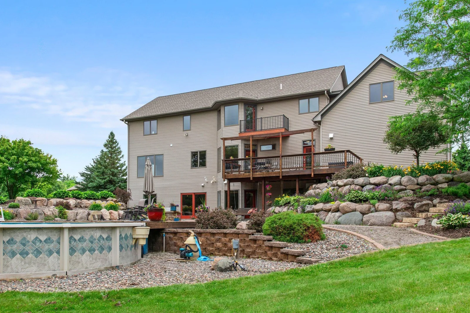 The backyard has everything you could want in an outdoor space.