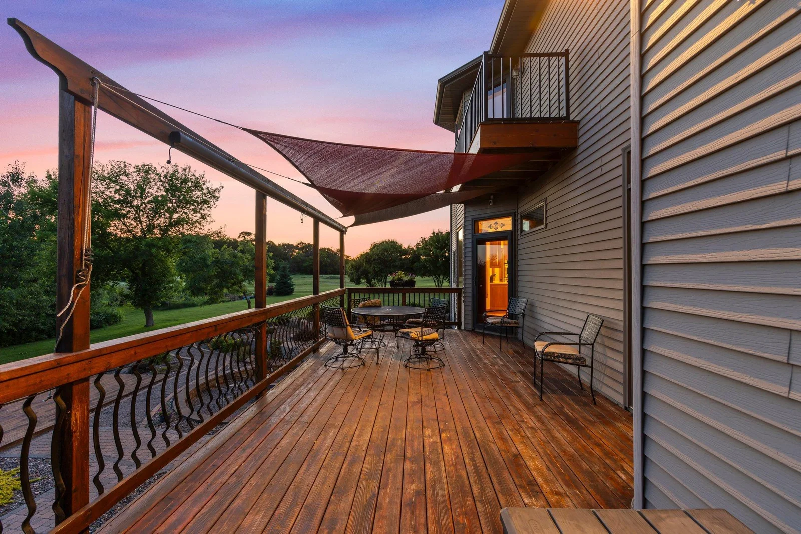 The deck is perfect for overlooking this gorgeous property.
