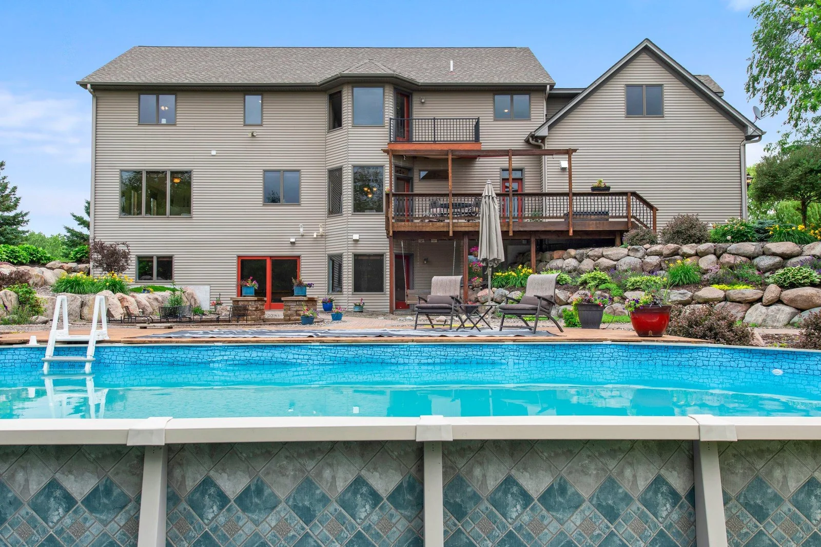 Hot summer days are perfect for a swim in the pool.