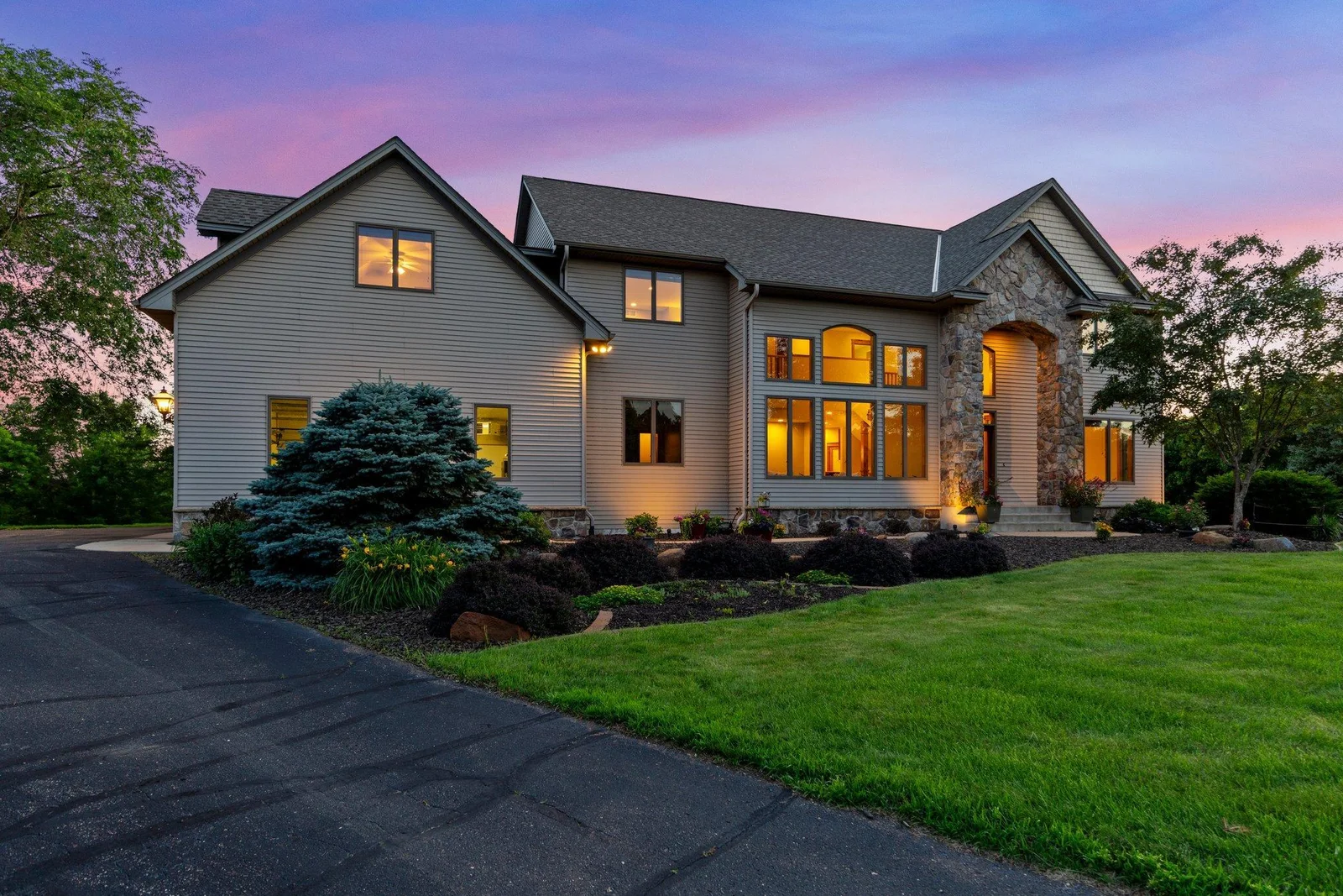 This 6-bed 5-bath stunner also offers a pool and a pole building on its 15 acres.