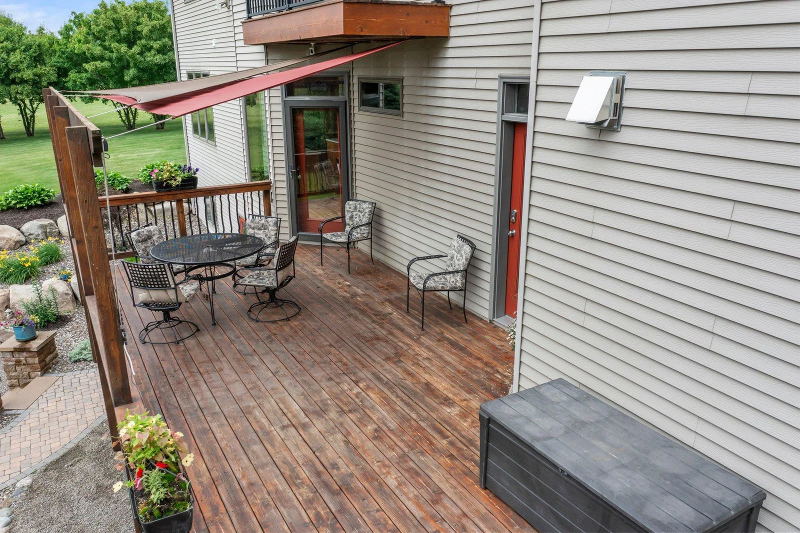 The deck is the perfect spot to enjoy your morning coffee.