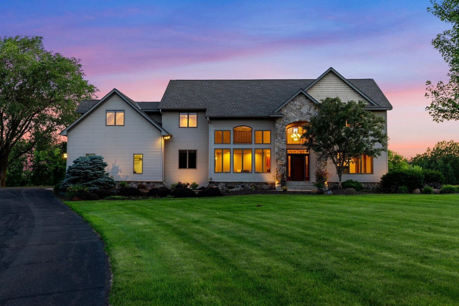 This 6-bed 5-bath stunner also offers a pool and a pole building on its 15 acres.
