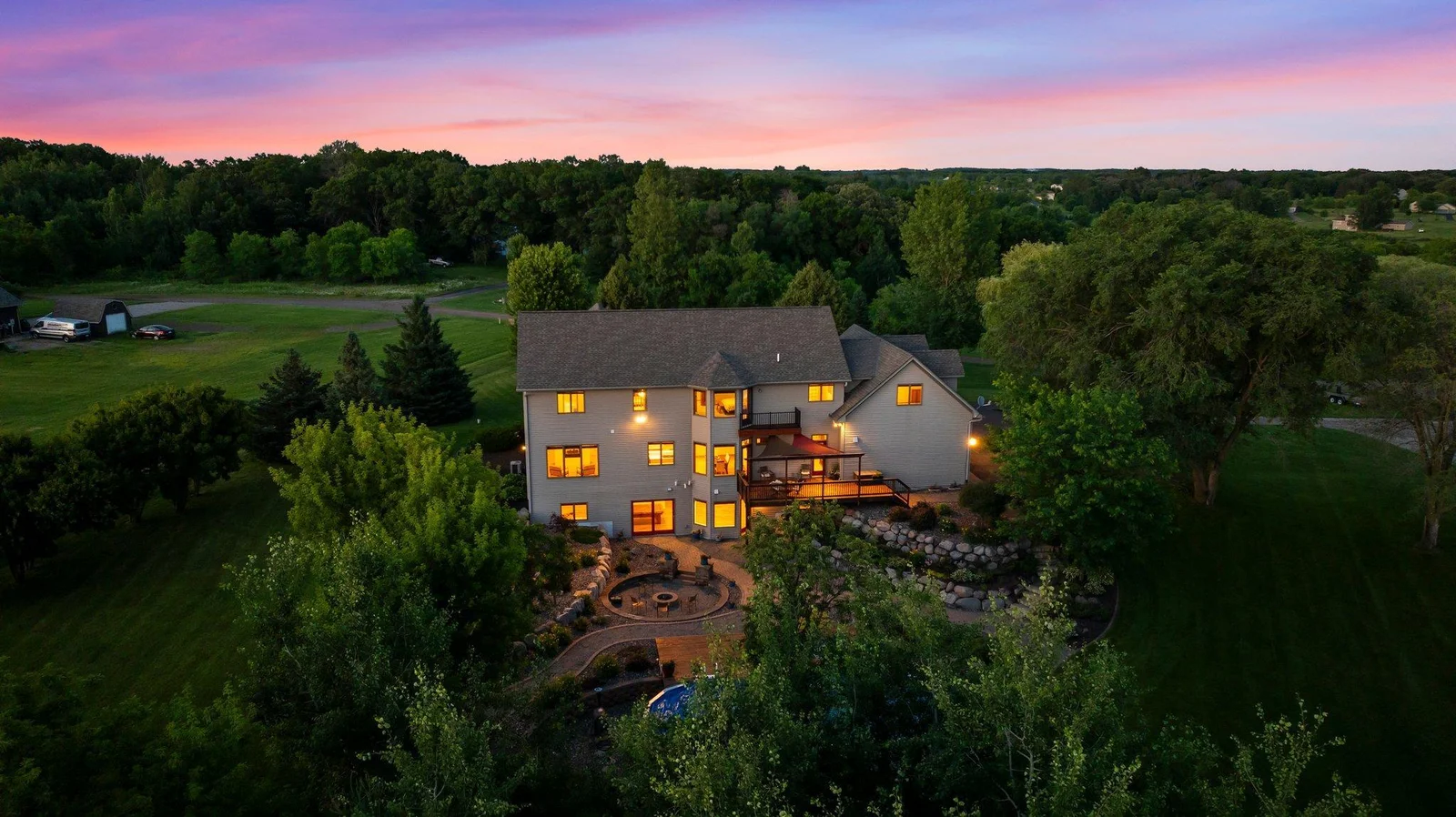 The overhead view shows off how truly incredible this property is.