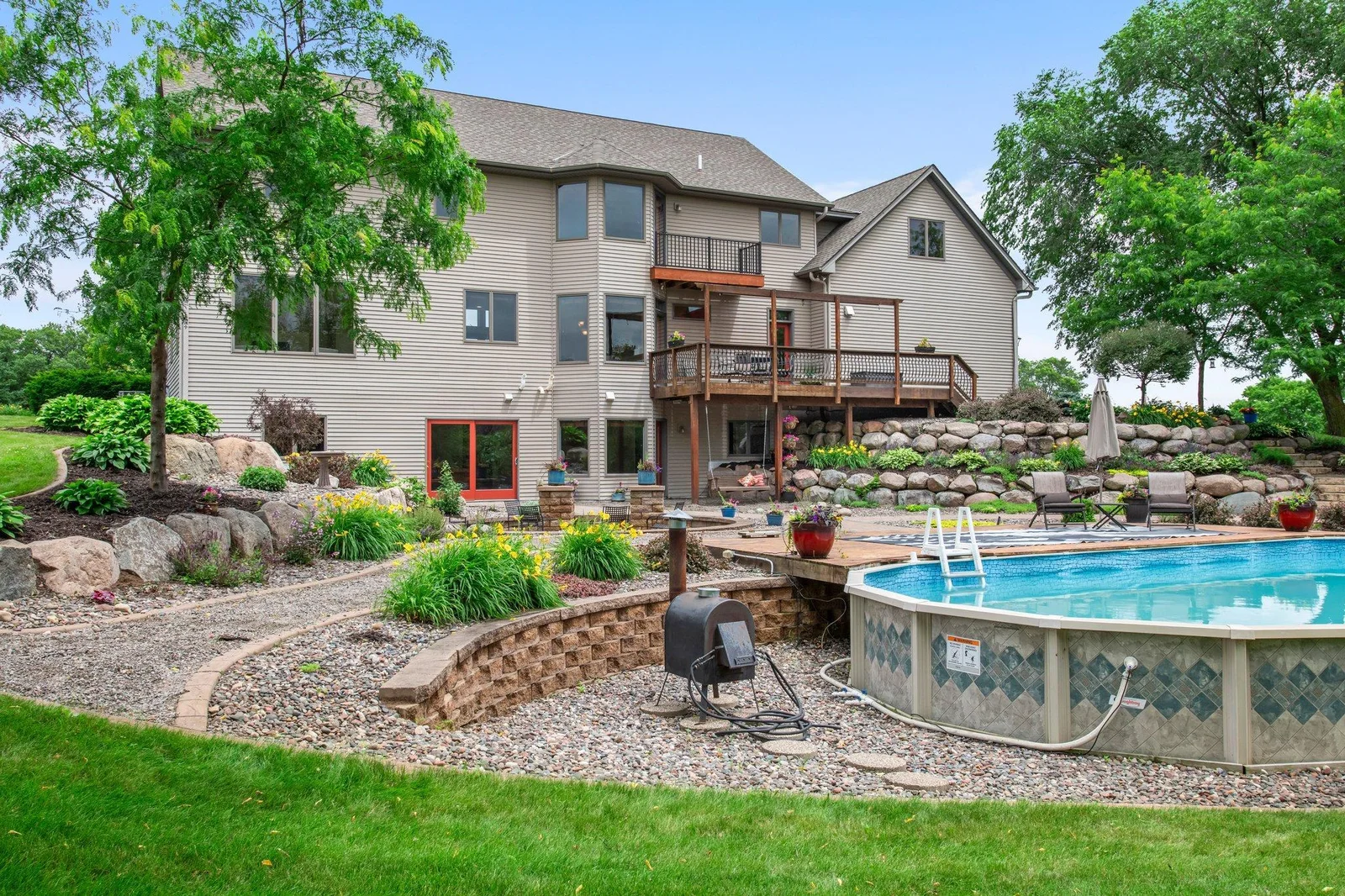 The backyard has everything you could want in an outdoor space.