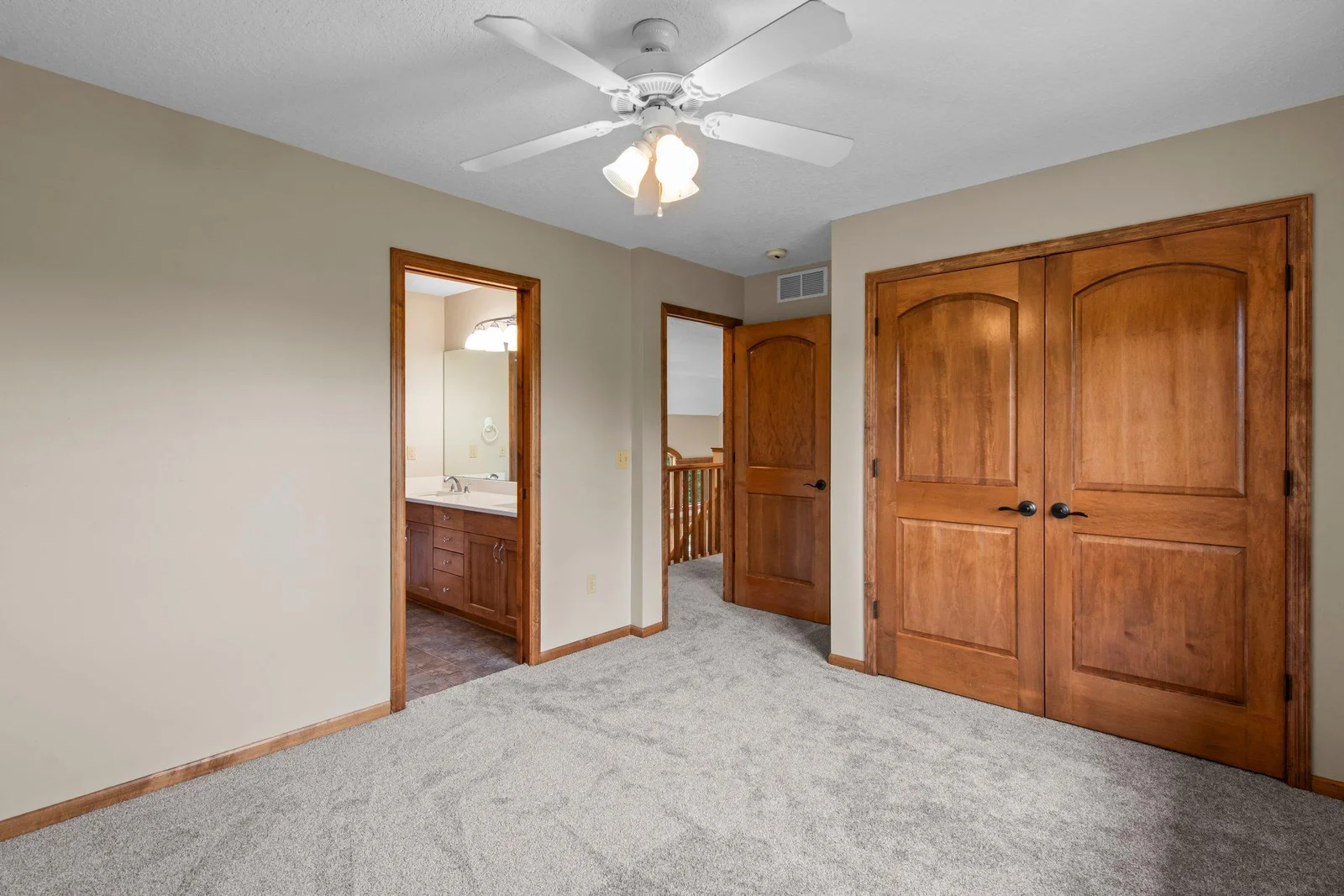 The upper level features 5 bedrooms.