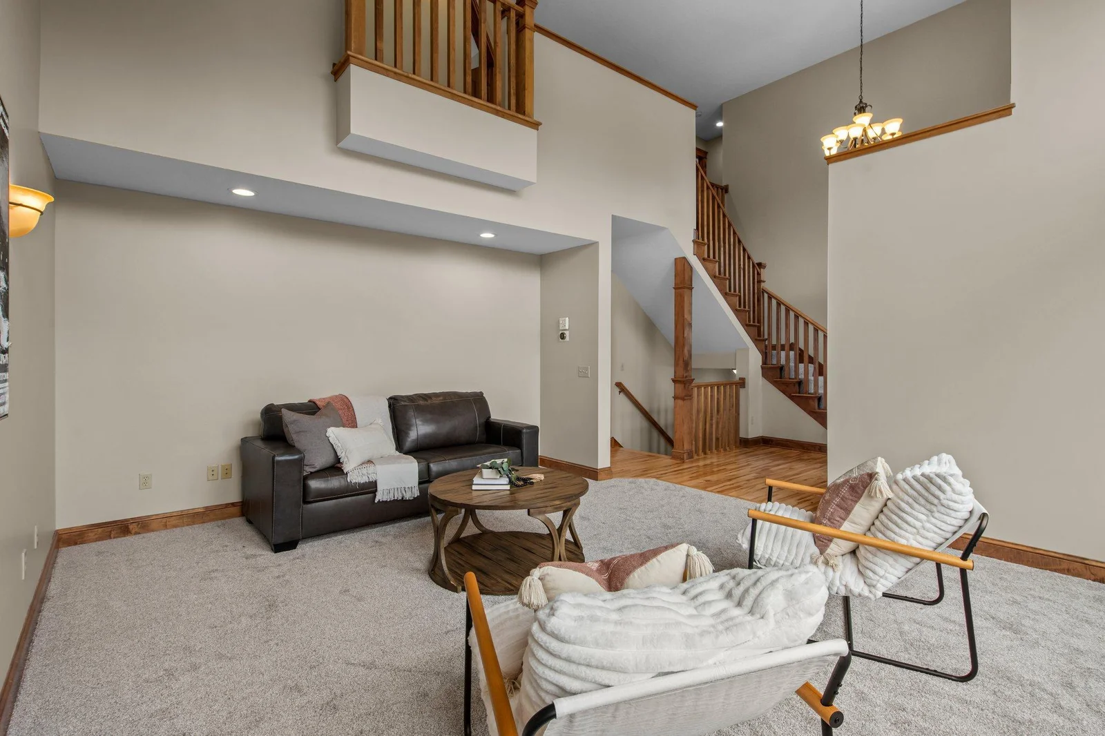 The living room sits just off the foyer and is perfect for visiting with guests.