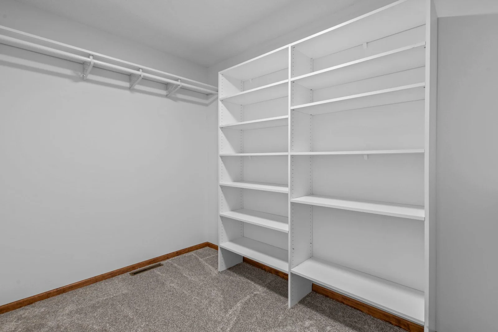 The primary bedroom includes a massive walk-in closet.