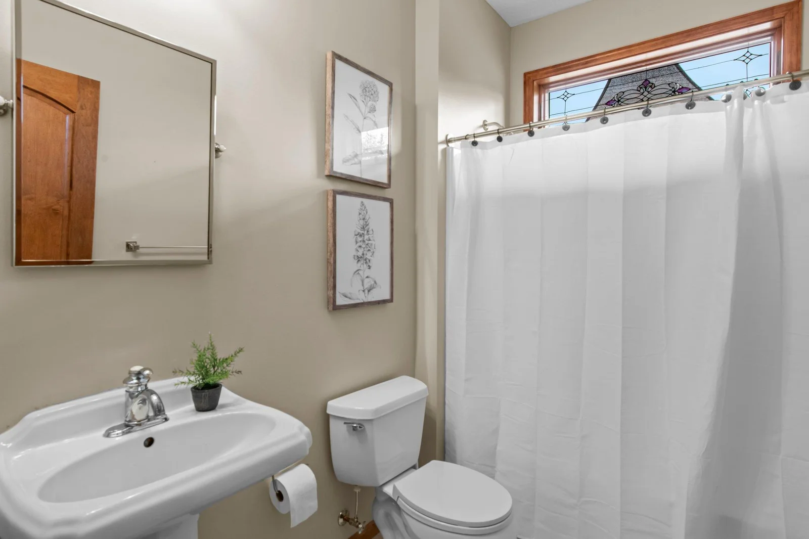 The main level includes a full bathroom.