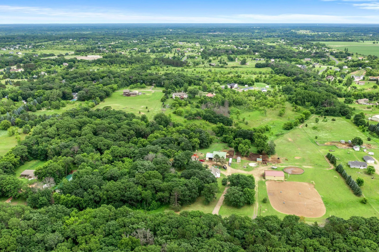 This property offers plenty of privacy, as you can see from the aerial view.