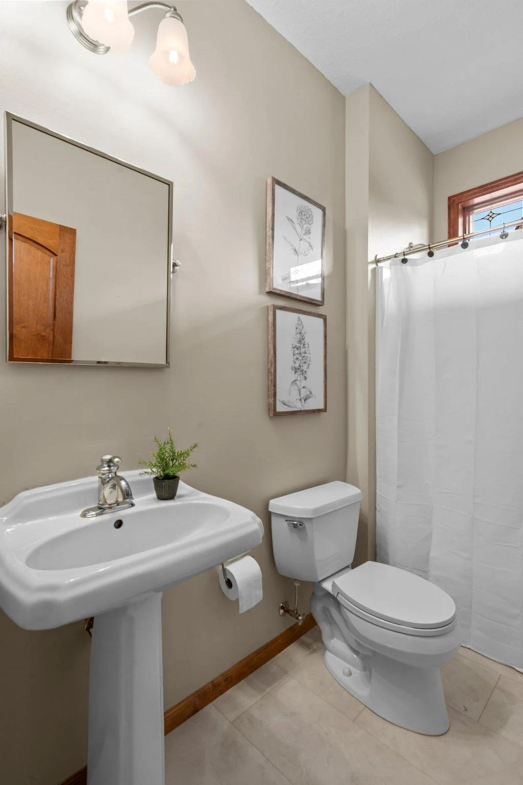 The main level includes a full bathroom.