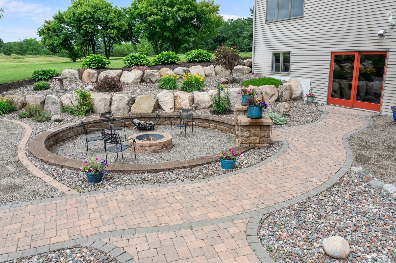 The fire pit is the perfect spot to spend evenings outside.