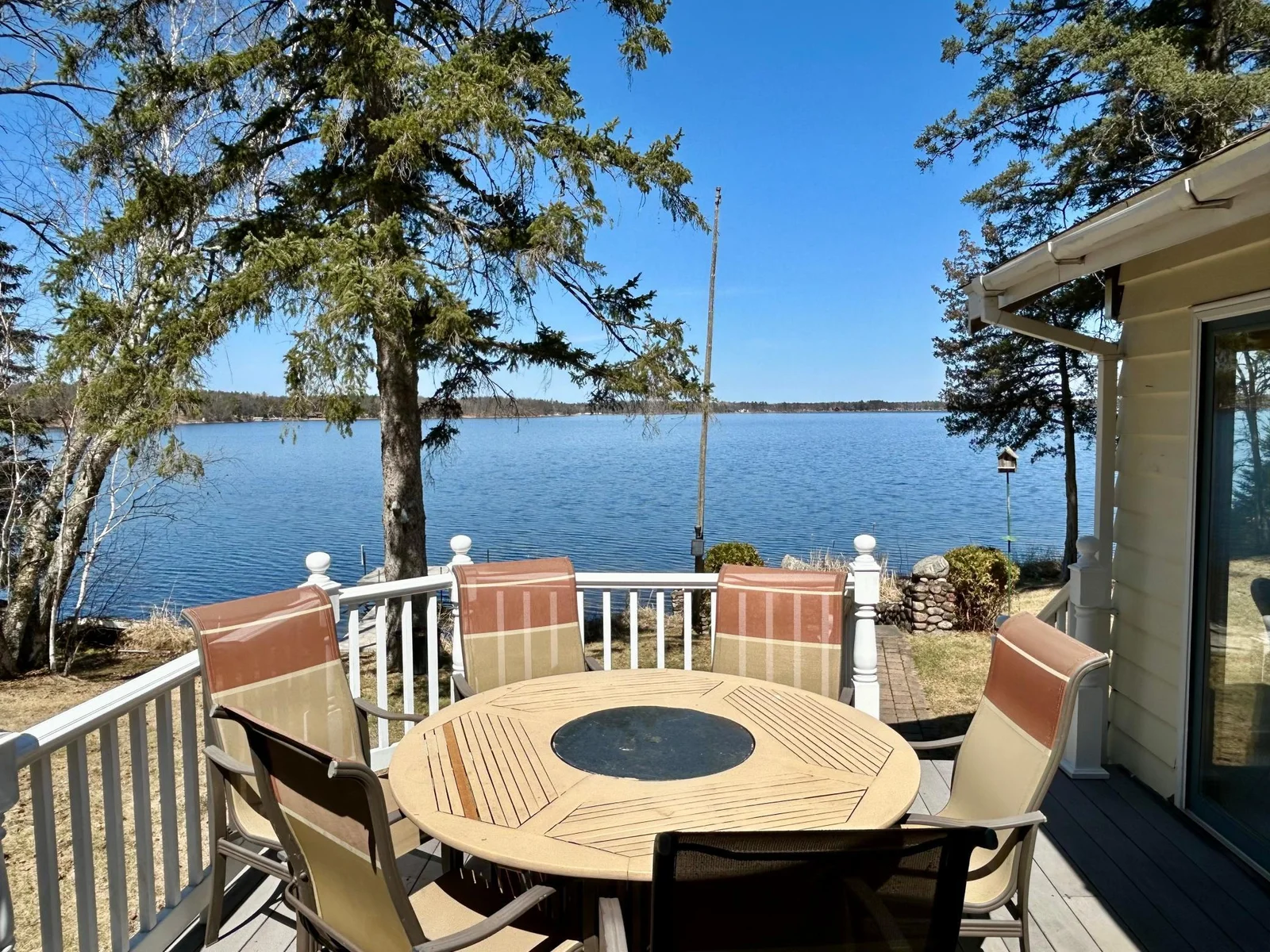 Great view of the lake from the composite deck