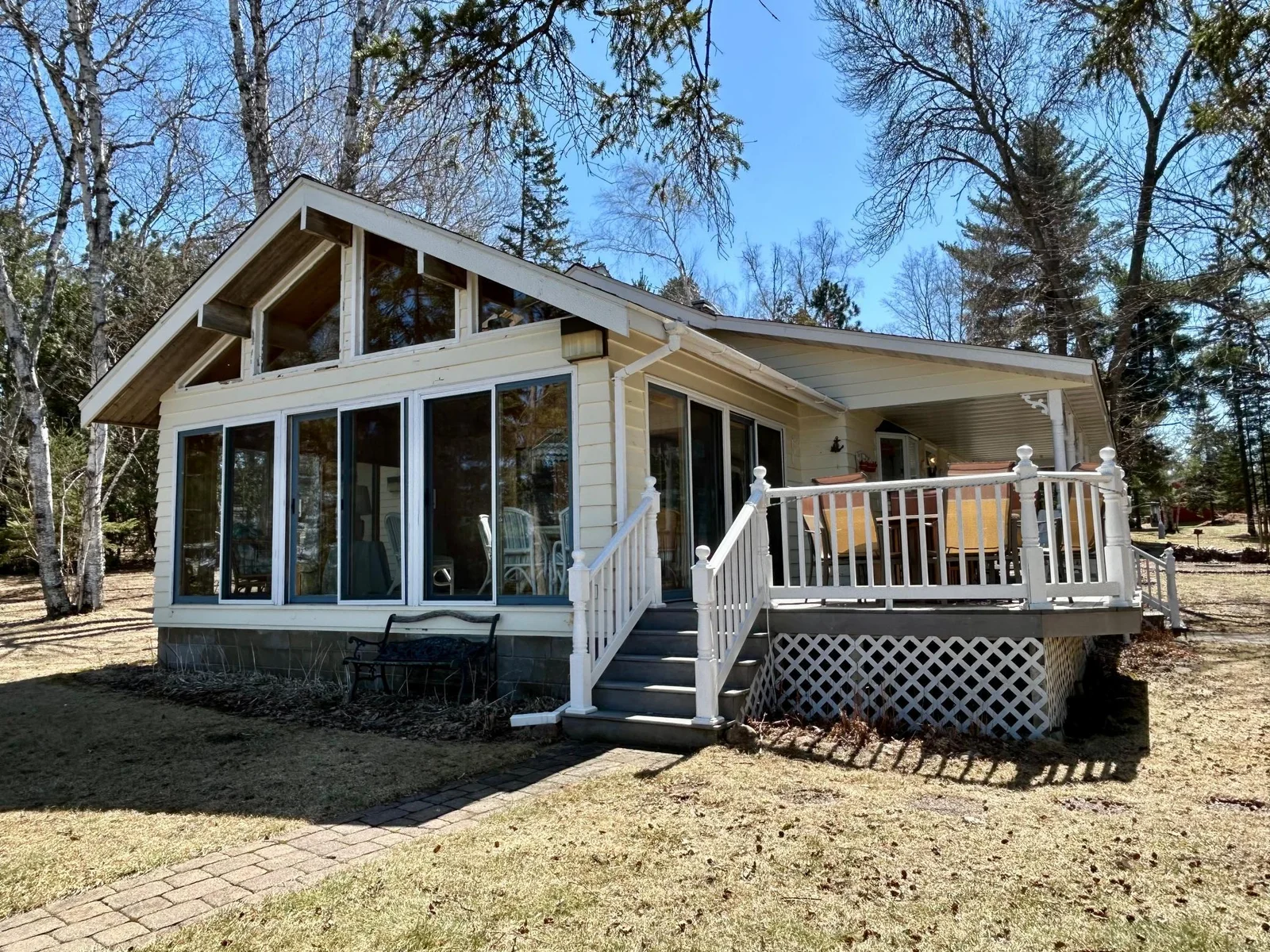 Enjoy the lake views from your family room and deck