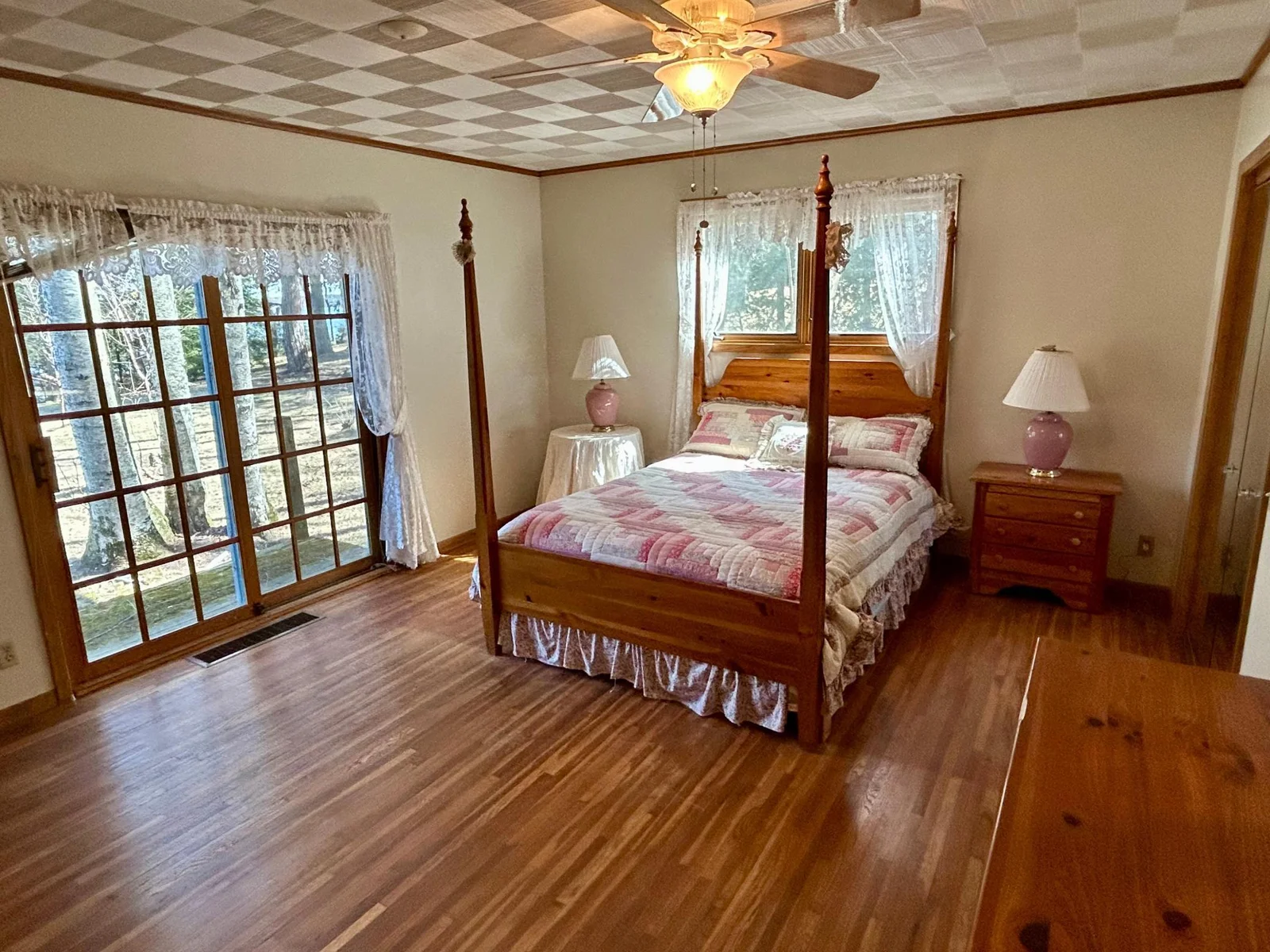 Walk out french doors in Primary bedroom