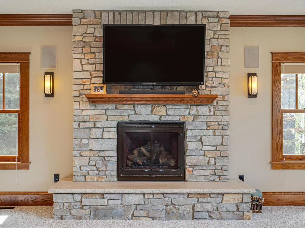natural stone Heat-n-Glow gas fireplace