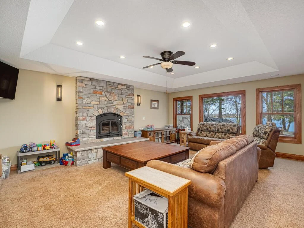 Enormous lower level family room