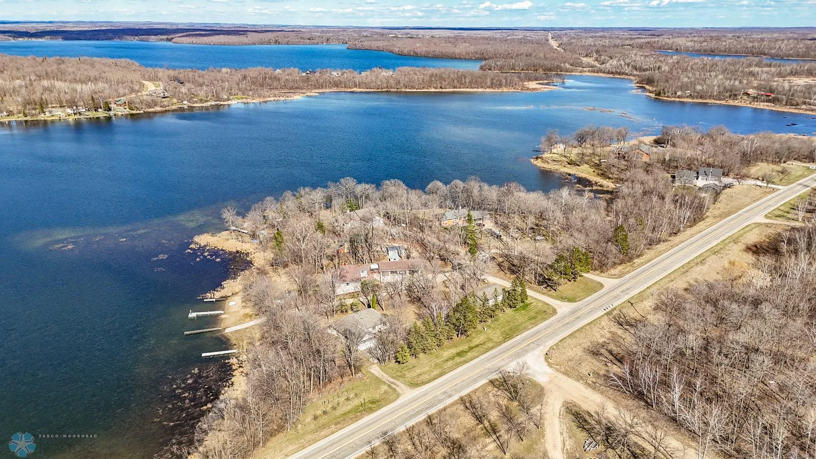 Beautiful Panoramic View of Little White Earth Lake leading into White Earth Lake