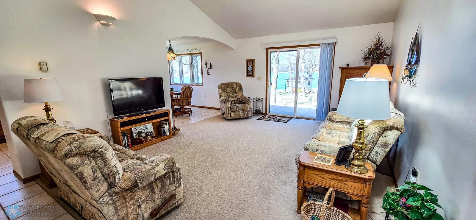 Living/Family Room with Patio Access to Lake Views!