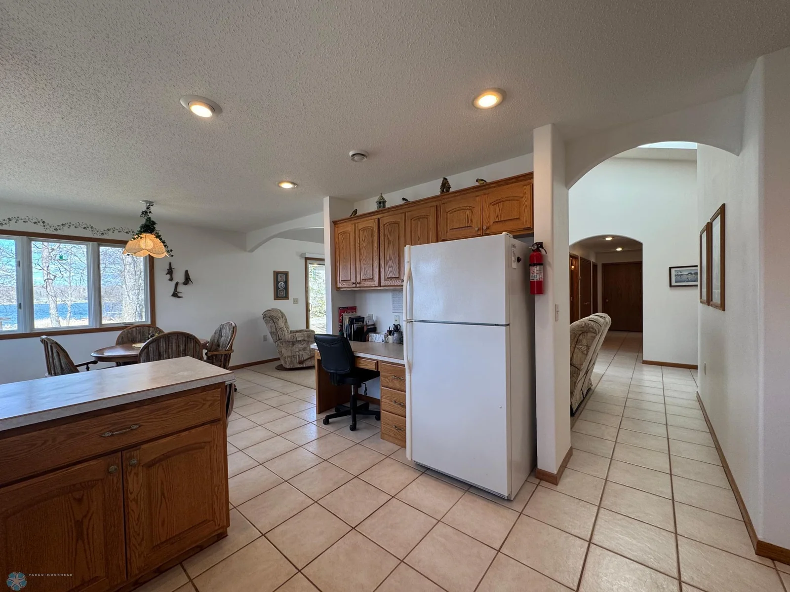Kitchen to Hall to Beds/Bath/Laundry