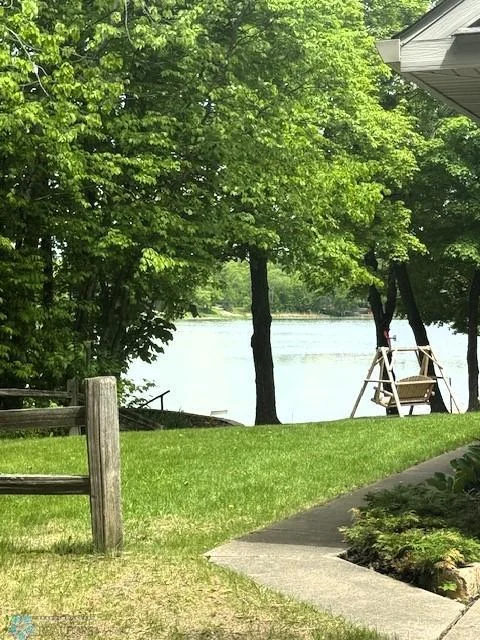 Walkway from 2-stall Attached Garage to Lakefront