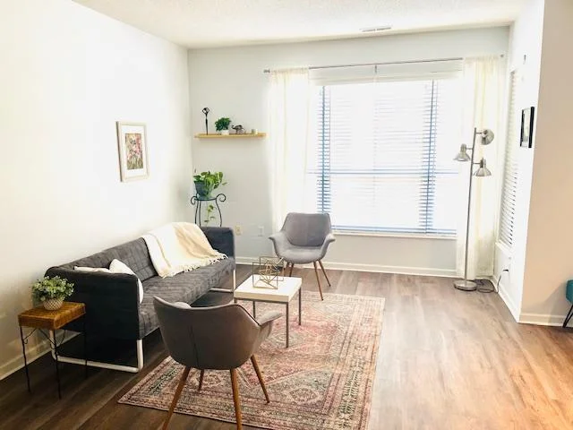 Large windows and tall ceilings!