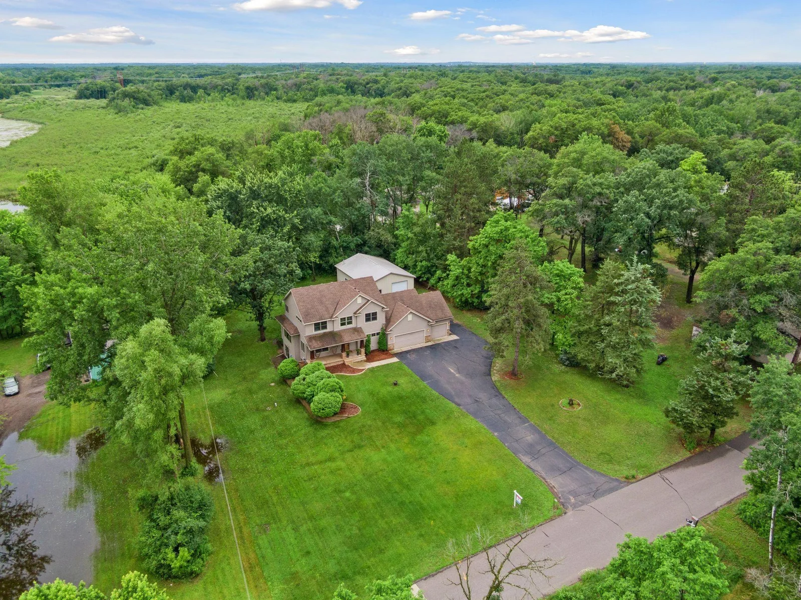 Situated on a Private .57 acres