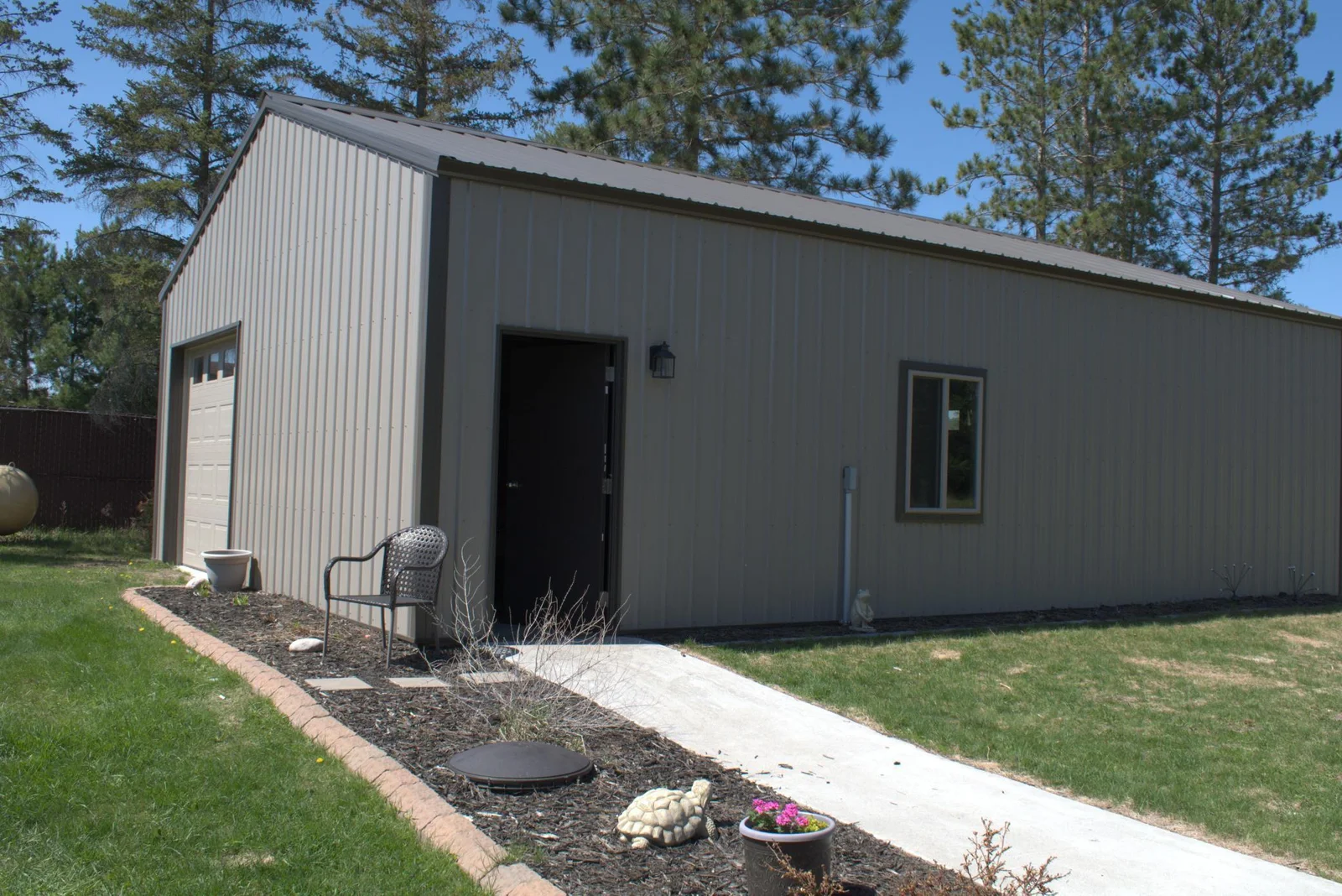 Garage and walk
