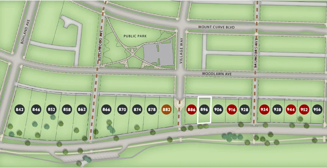 896 Mississippi River Blvd Lot Outline
