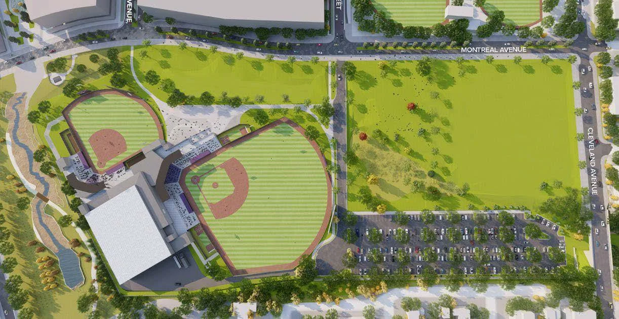 Future University of St. Thomas Ballfields at Highland Bridge