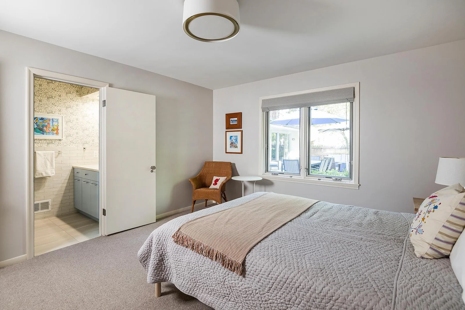 bedroom with 3/4 bath