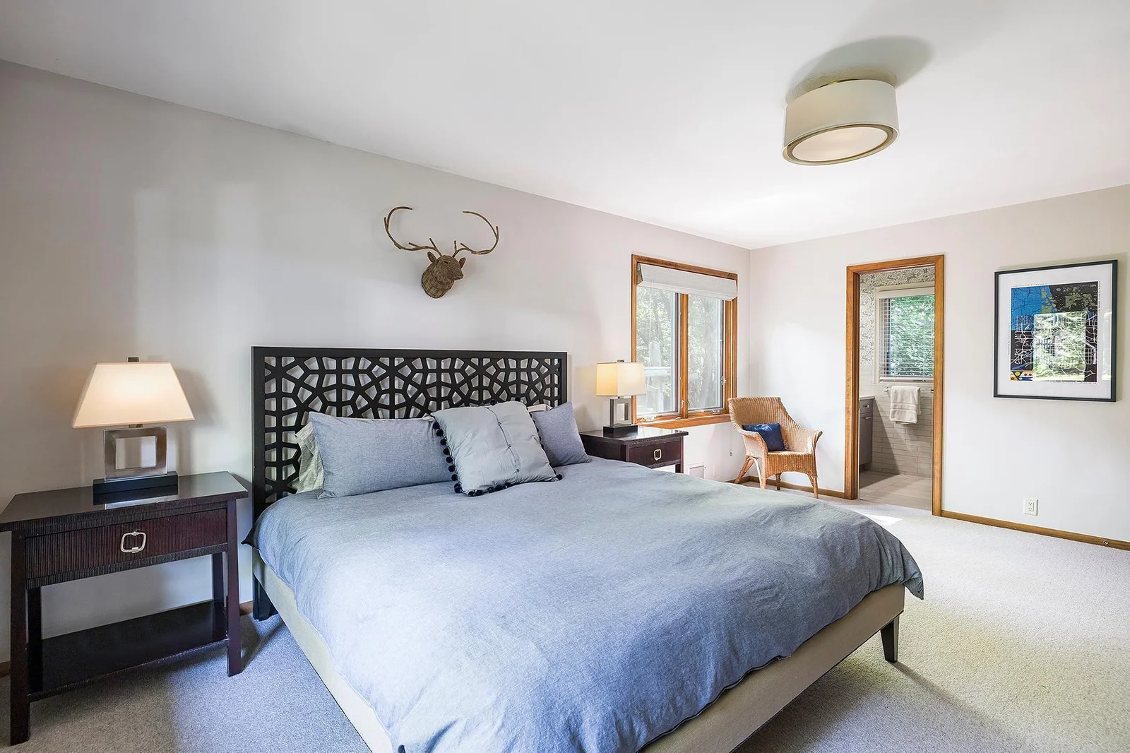bedroom with 3/4 bath