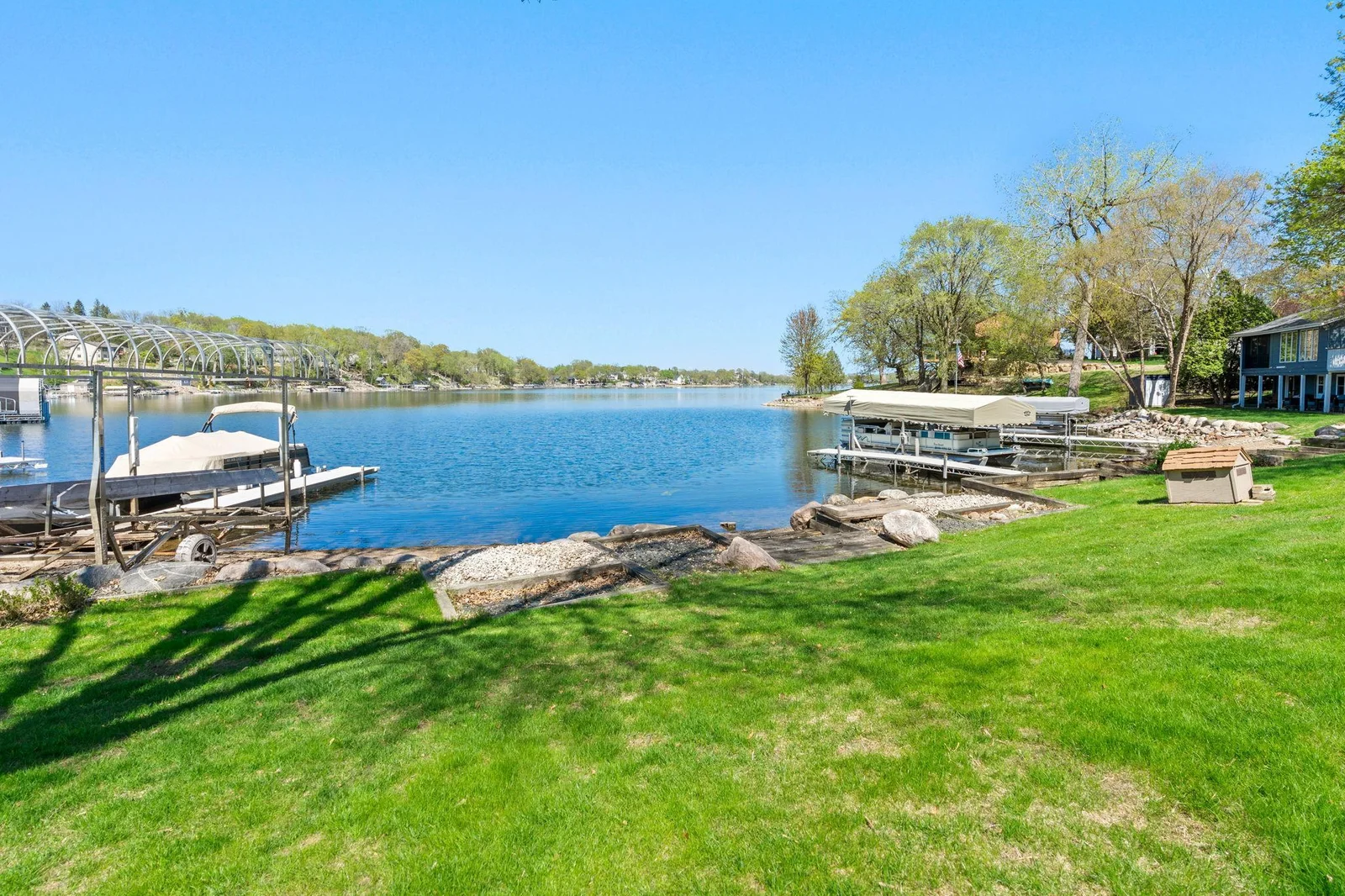 Irrigation system tied to lake pump