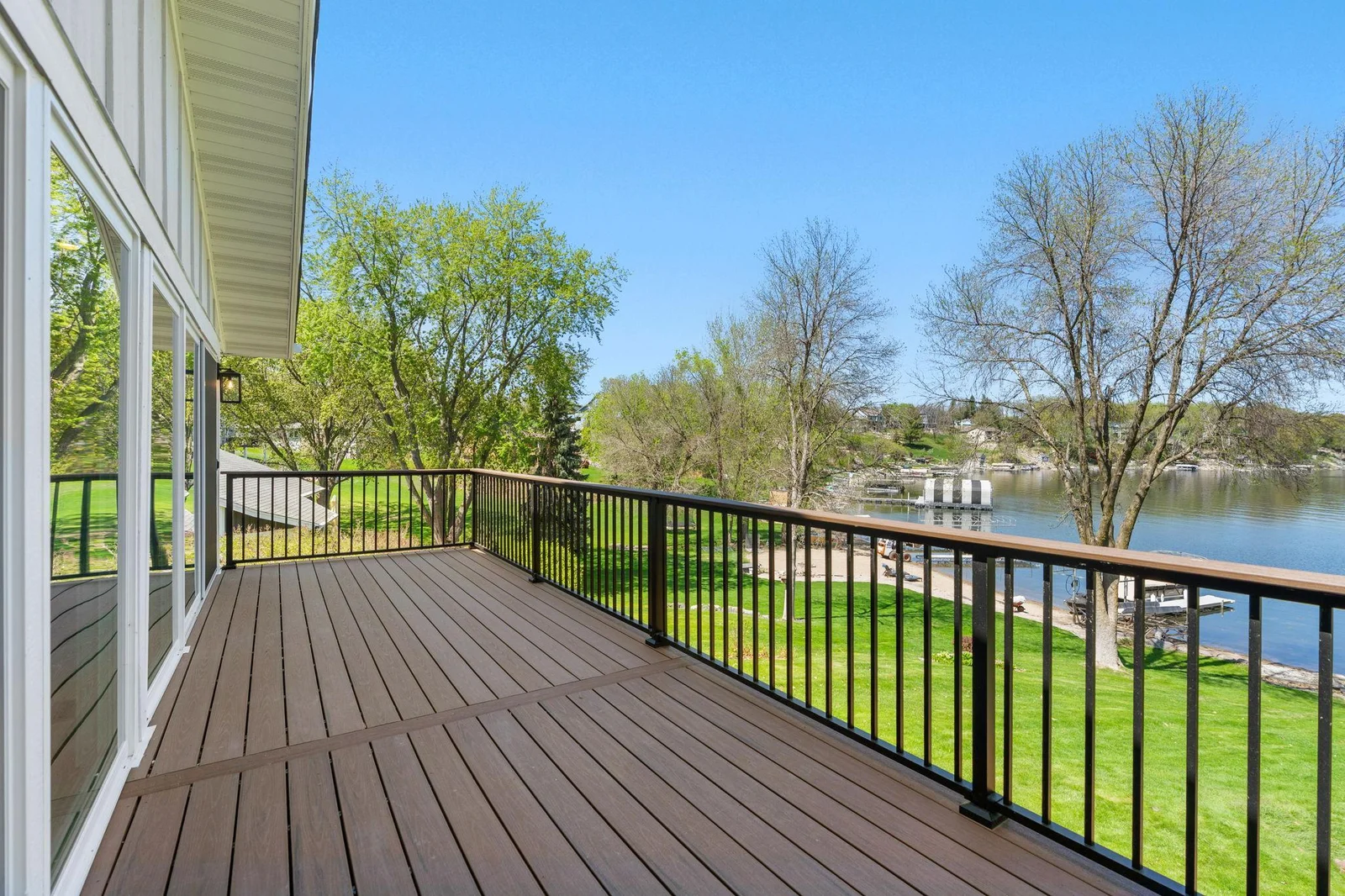 Maintenance free decking and powder coated railings