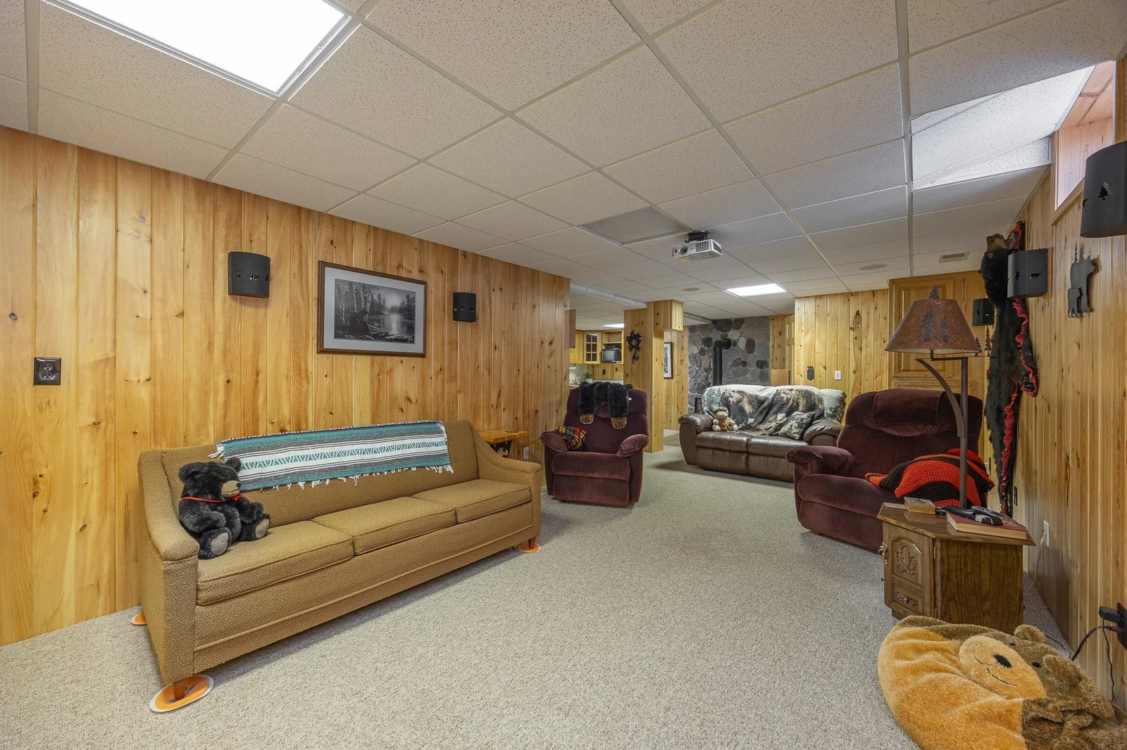 Lower level family room.